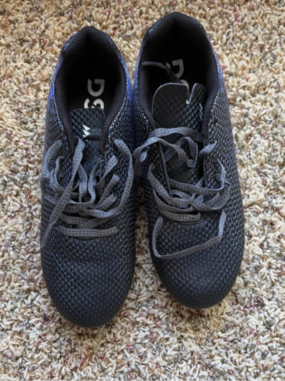 DSG Kids Black Mesh Soccer Cleats